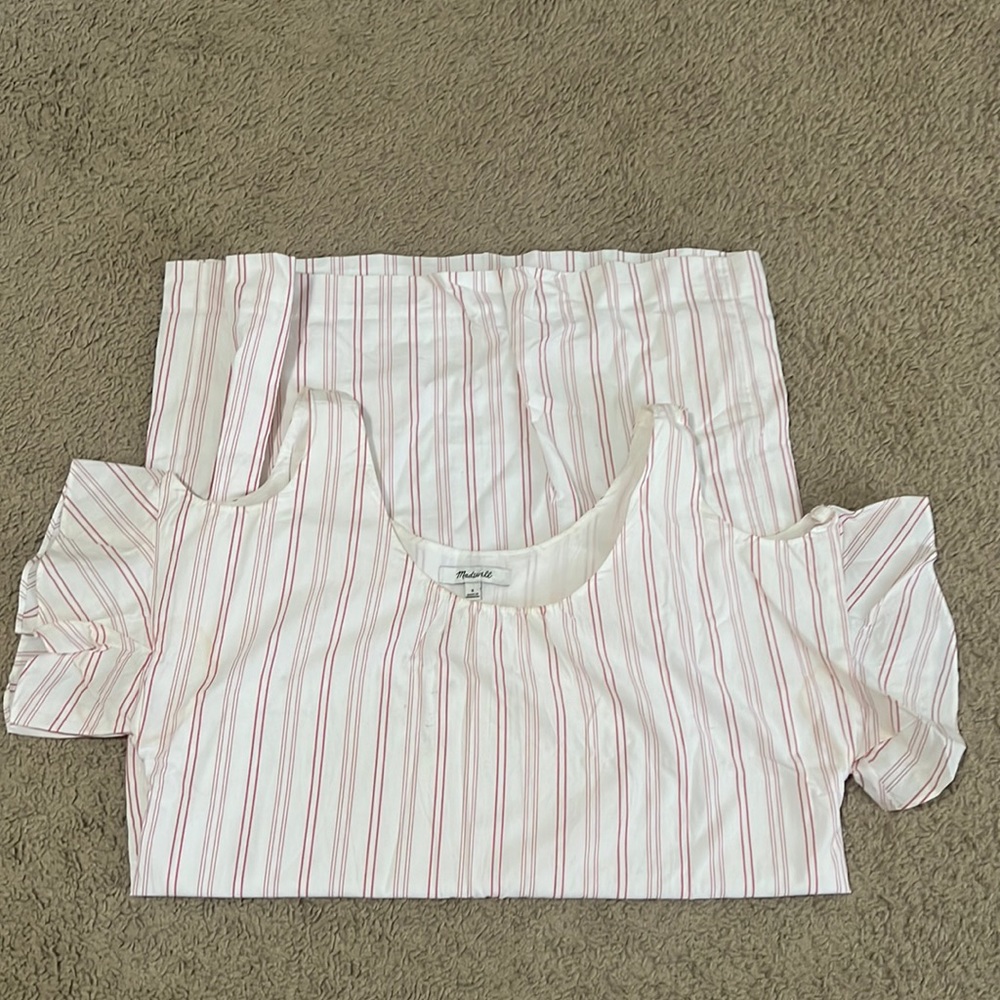 Madewell Cutout Ruffle Sleeve Dress